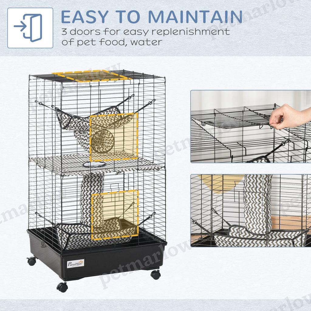 42" Small Animal Habitat with Wheels and Hammocks – view 3