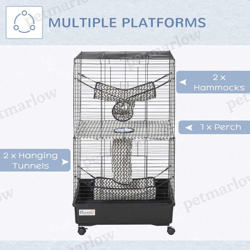 42" Small Animal Habitat with Wheels and Hammocks – view 4