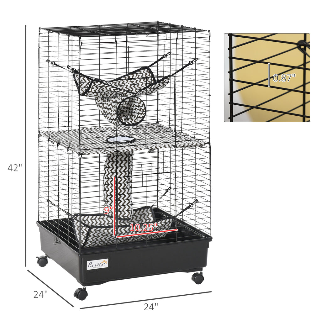 42" Small Animal Habitat with Wheels and Hammocks – view 9