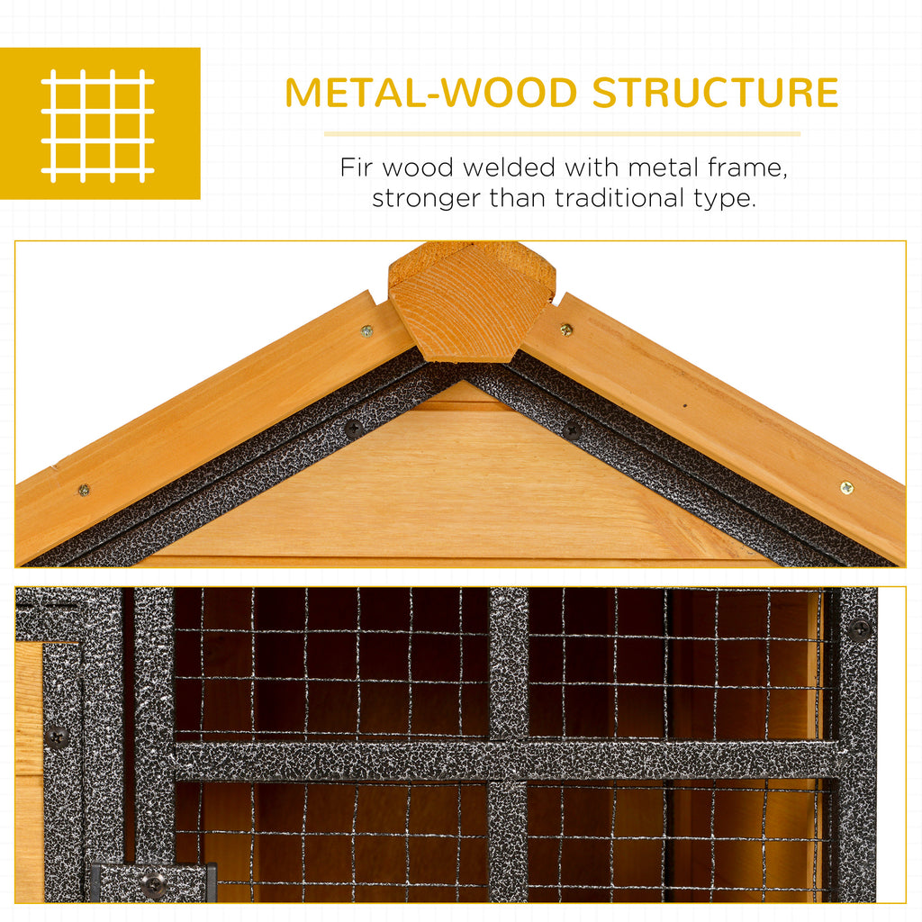 Outdoor Rabbit Cage with Elevated Design and Slide-Out Tray – view 8