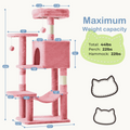 44 Inch Multi-Cat Climbing Tower – Pink