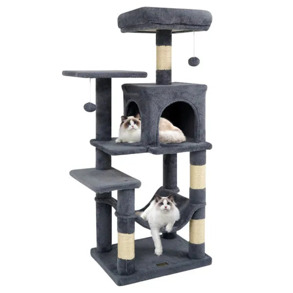 Multi-Level Cat Tree With Hammock for Play and Rest