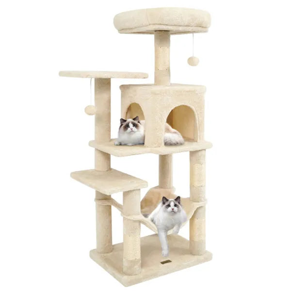 Multi-Level Cat Tree With Spacious Top Perch