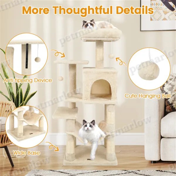 Multi-Level Cat Tree With Spacious Top Perch – view 5
