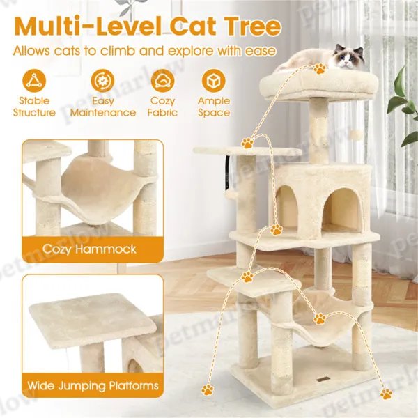 Multi-Level Cat Tree With Spacious Top Perch – view 6