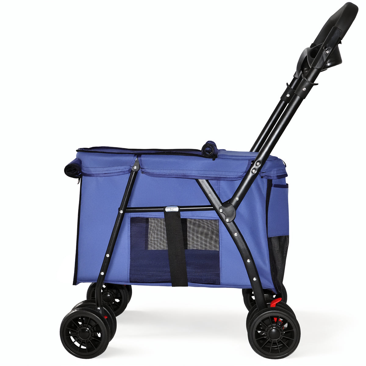 Pet Stroller with Foldable Design and Shockproof Wheels