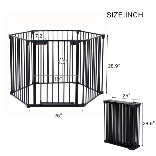 150" Adjustable Safety Gate 6 Panels Play Yard – view 8