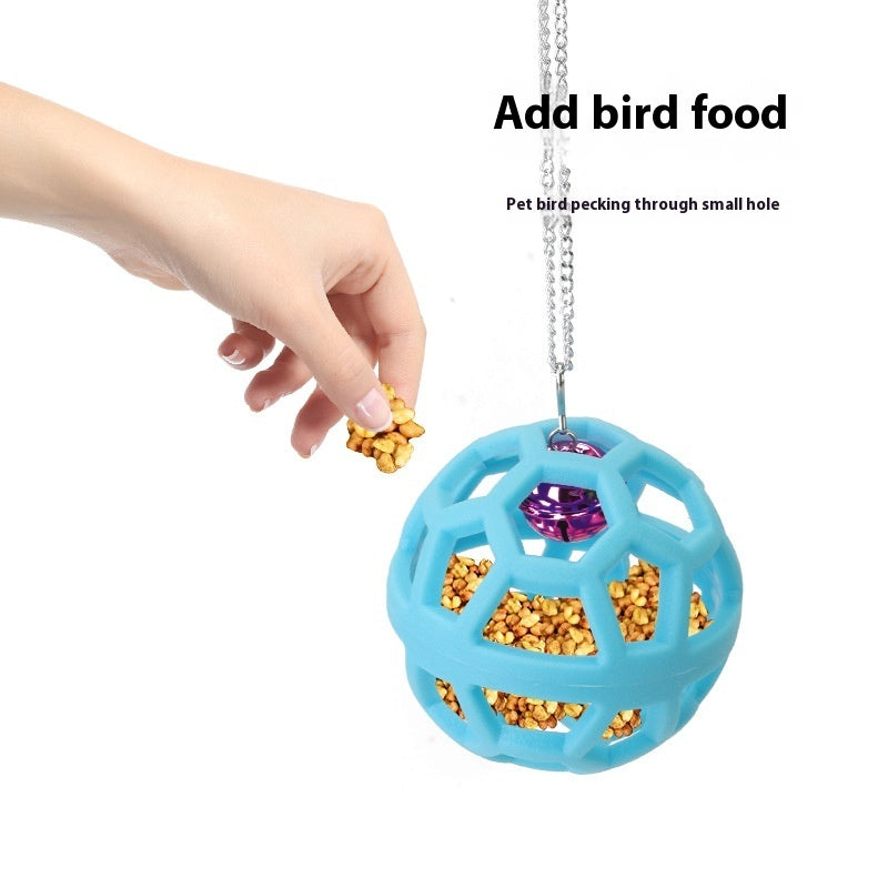 Rubber Parrot Hanging Bell Ball For Pet Birds Gnawing Chew Toys – view 7