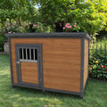 Large Solid Wood Dog House with Waterproof Roof