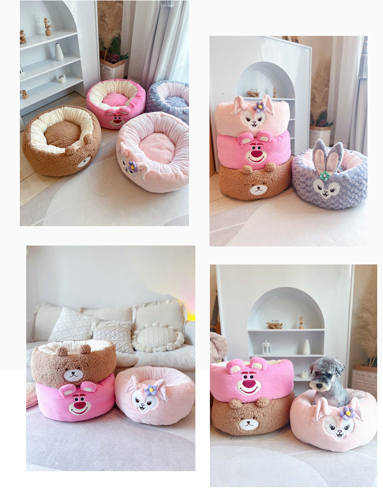 Plush Cartoon Pet Nest Bed – view 7