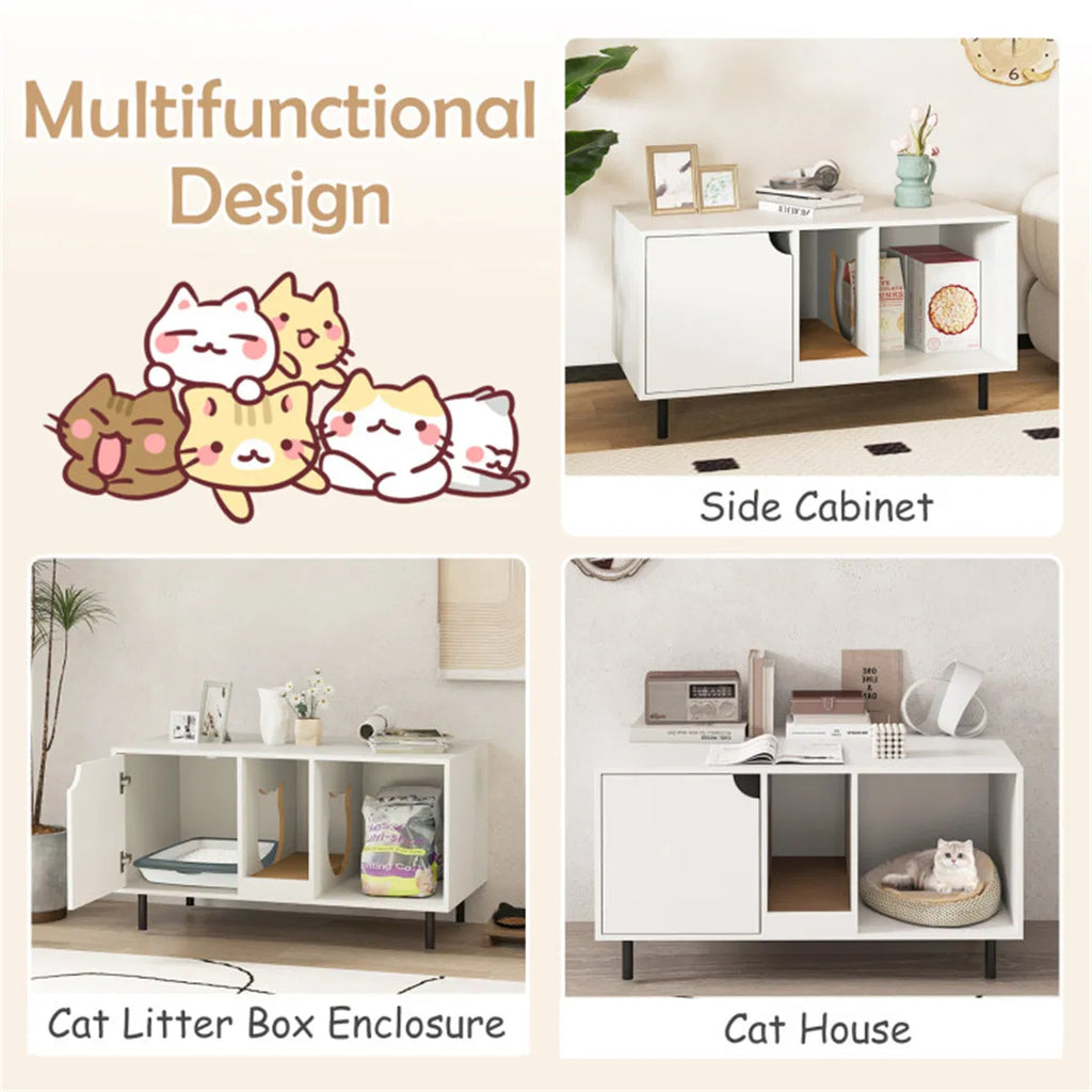 Cat Litter Box Enclosure with Double-Room Design – view 8