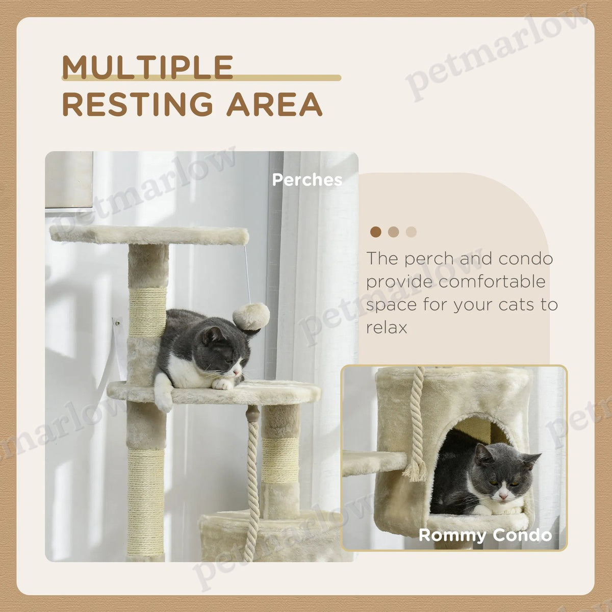 46" Multi Level Cat Tree Activity Center – view 3