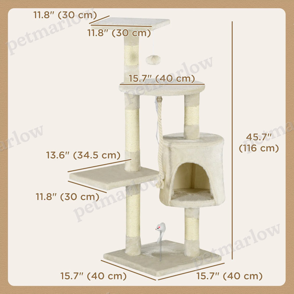 46" Multi Level Cat Tree Activity Center – view 4