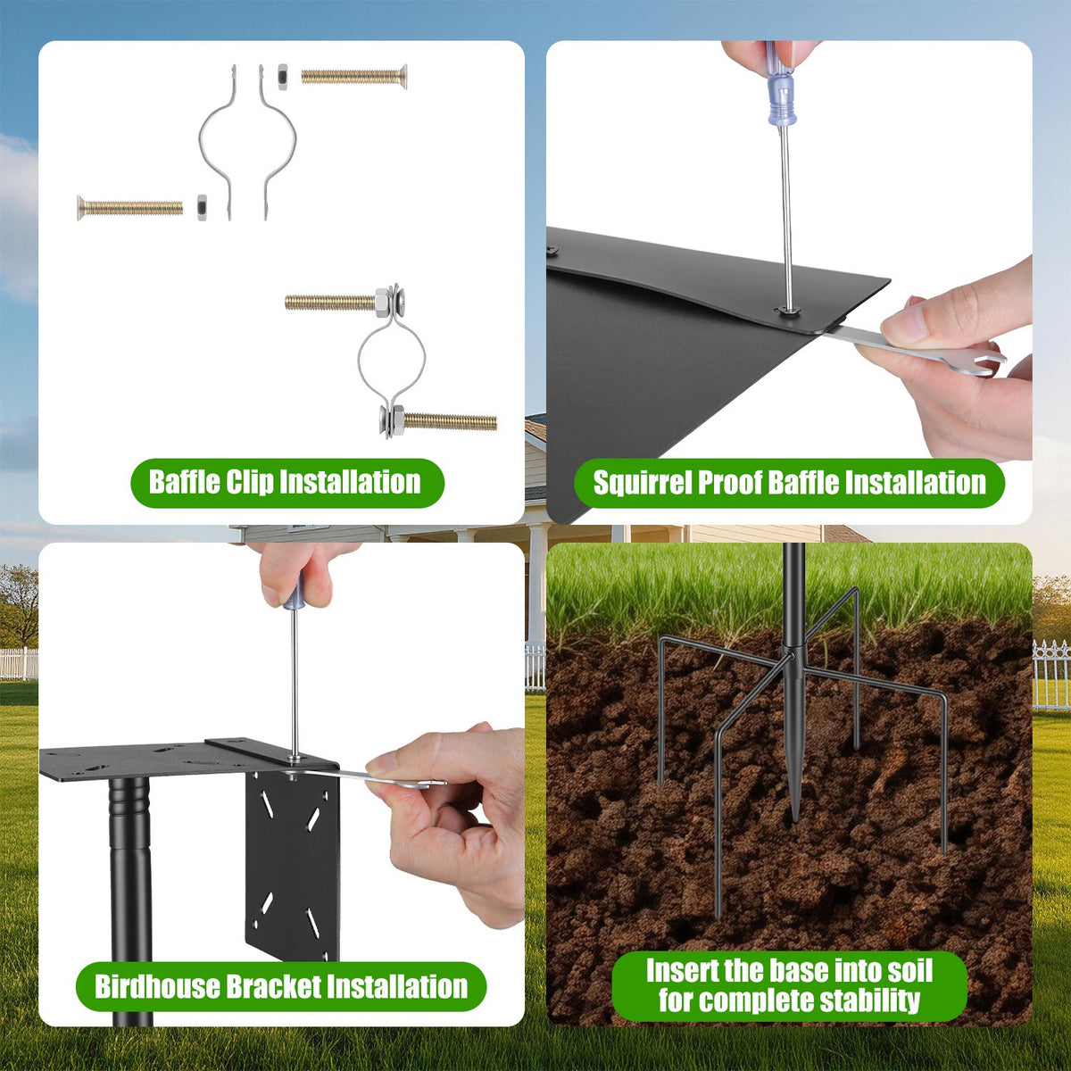 Heavy-Duty Squirrel Proof Bird Feeder Pole – view 12