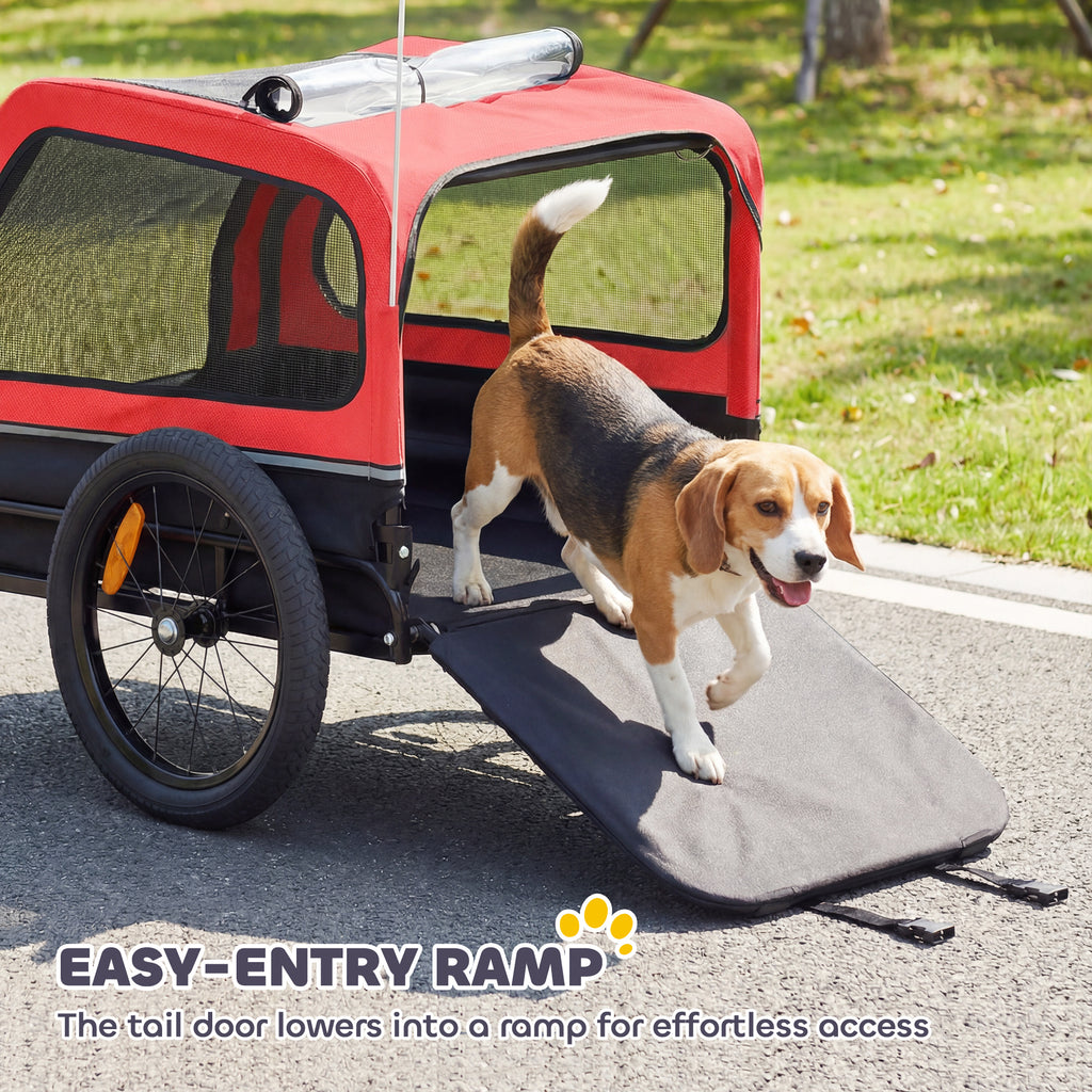 Dog Bike Trailer for Small & Medium Dogs with Ramp – view 8