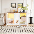 Large Cat Litter Box Enclosure with LED Light