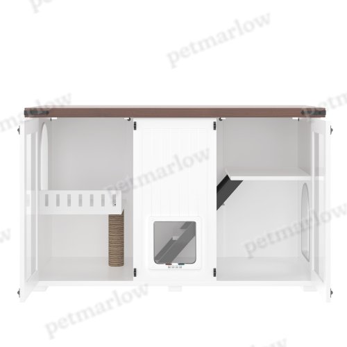 Large Cat Litter Box Enclosure with LED Light – view 6