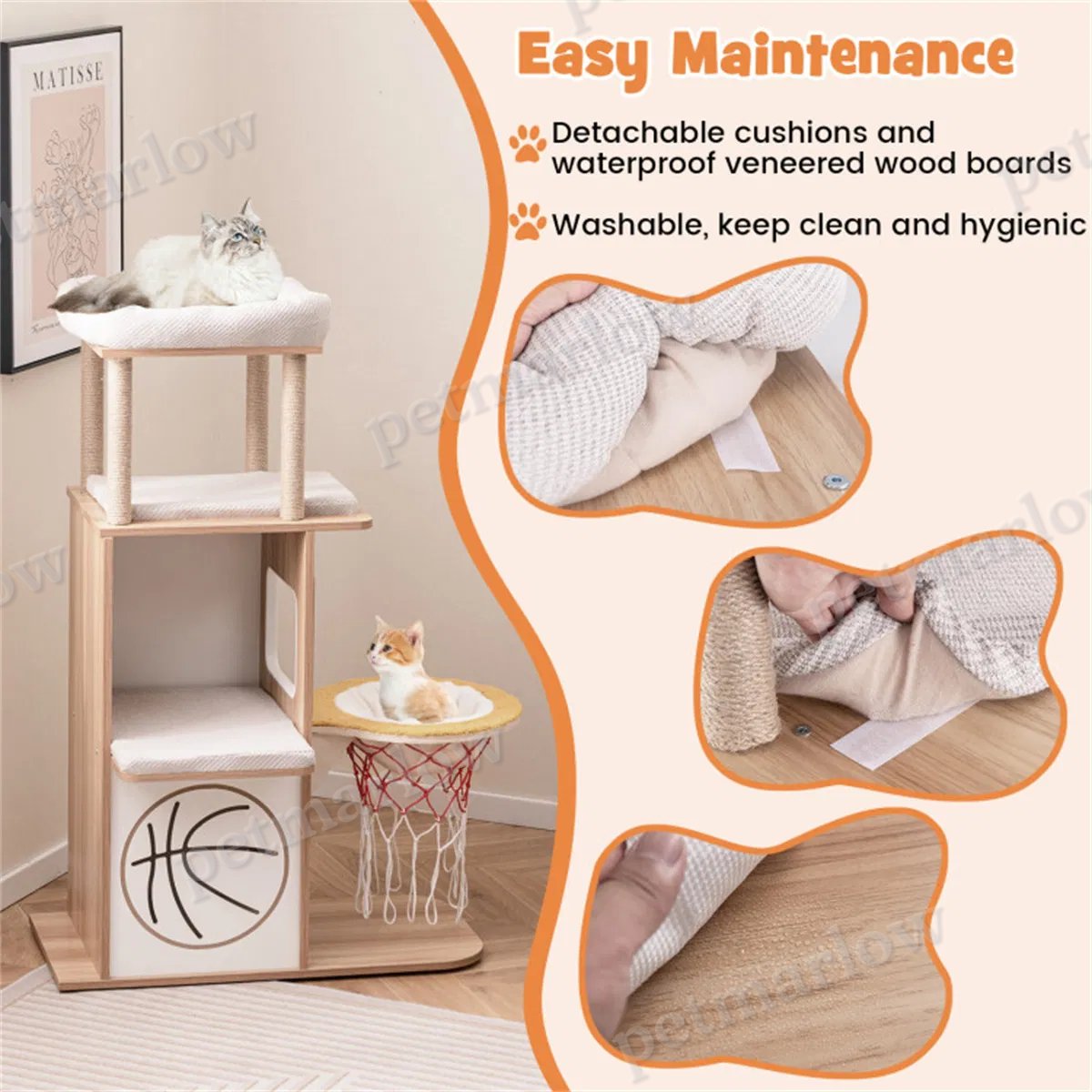 47 Inches Wooden Cat Condo – view 4