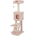 47" Tall Cat Tree Tower with Condo and Scratching Posts – Pink