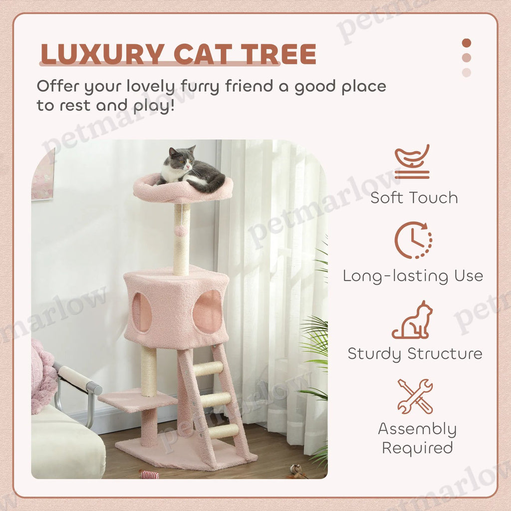 47" Tall Cat Tree Tower with Condo and Scratching Posts – view 4