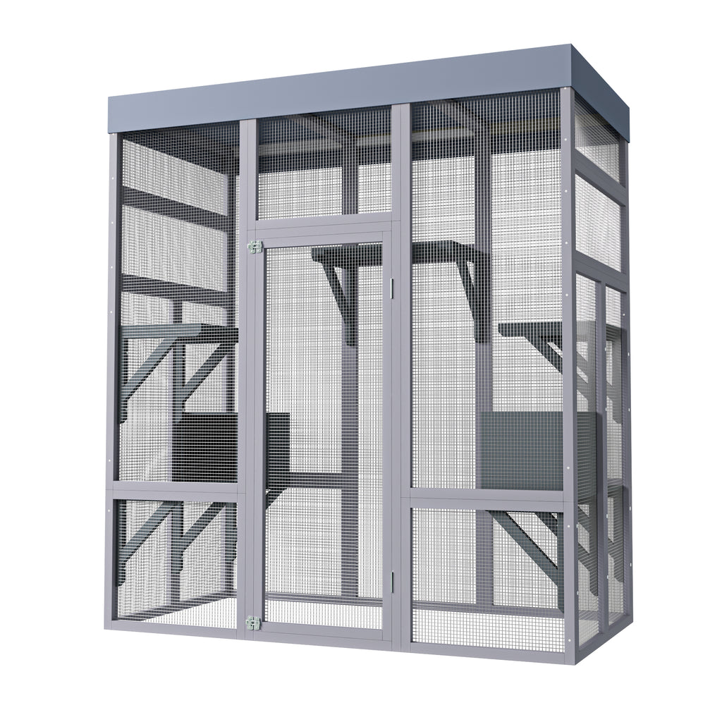 Large Wooden Catio with Waterproof Roof – view 7