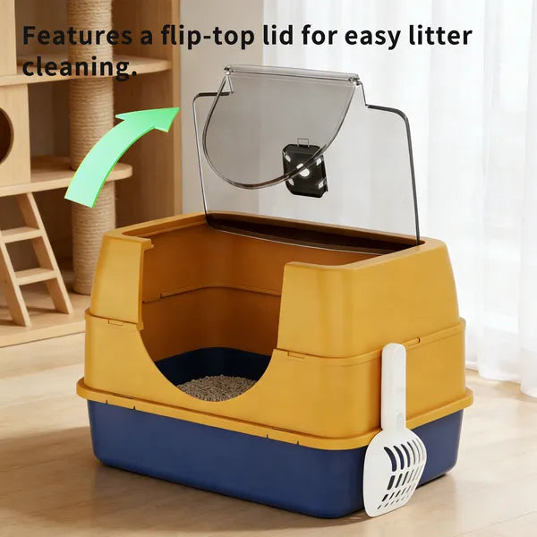 Enclosed Cat Litter Box for Odor Control and Comfort – view 7
