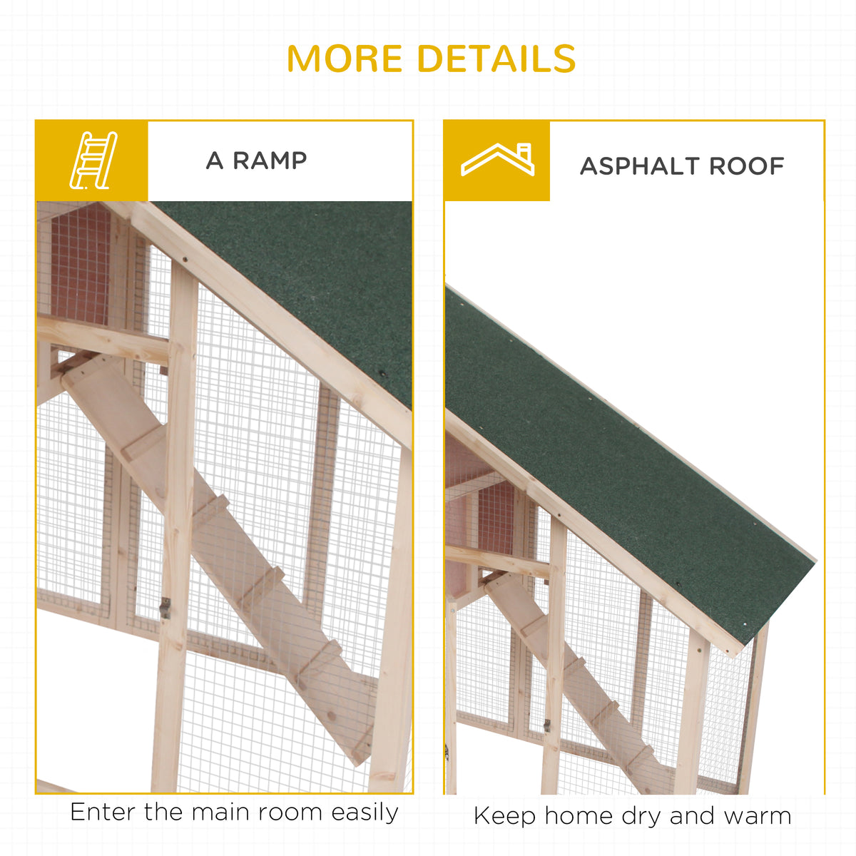2-Tier Wooden Rabbit Hutch for Small Animals – view 8