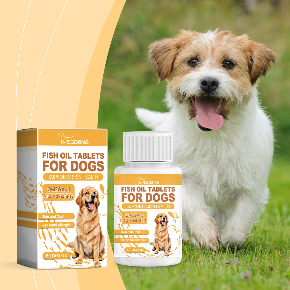 Dog Fish Oil Chewable Tablets for Skin and Coat Health – view 8