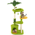 48" Cat Tree with Tropical Leaves for Play and Relaxation – view 2