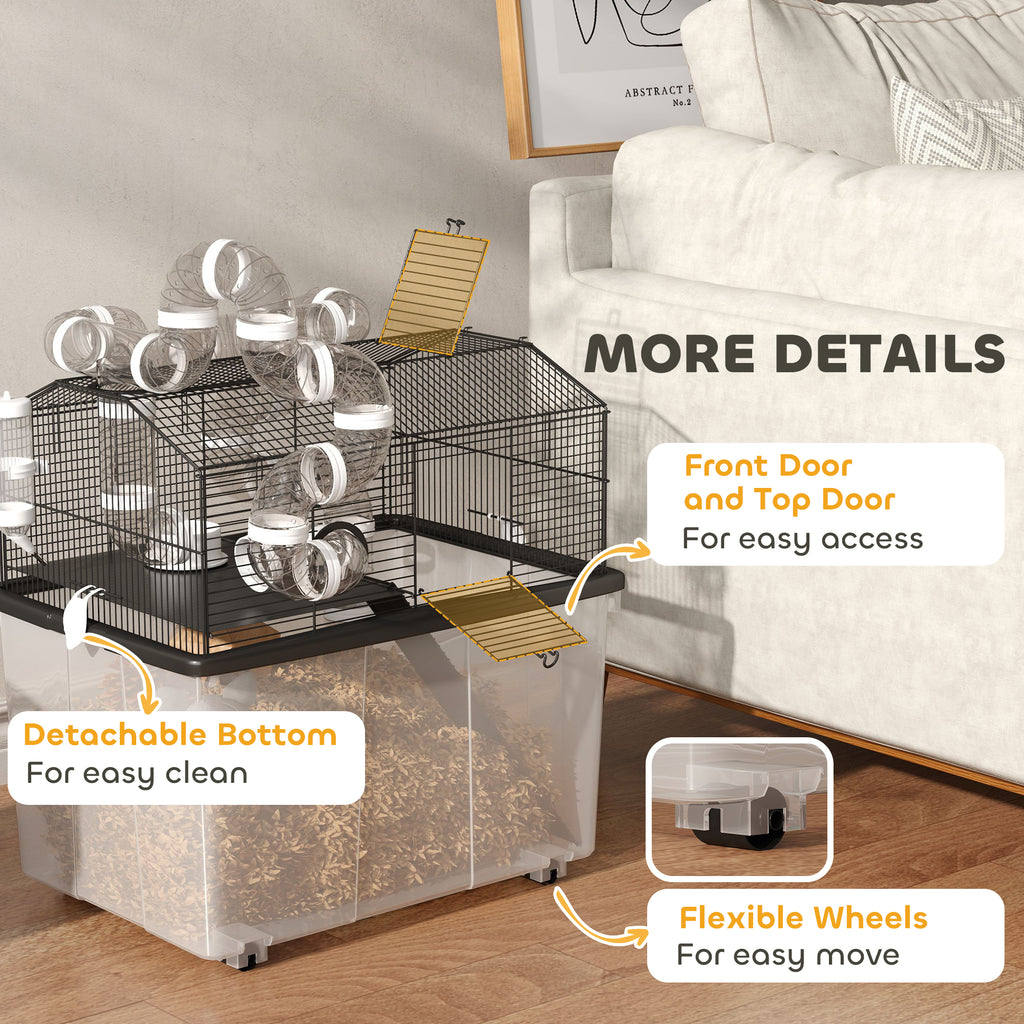 2 Tier Hamster Cage with Tube System and Accessories – view 7