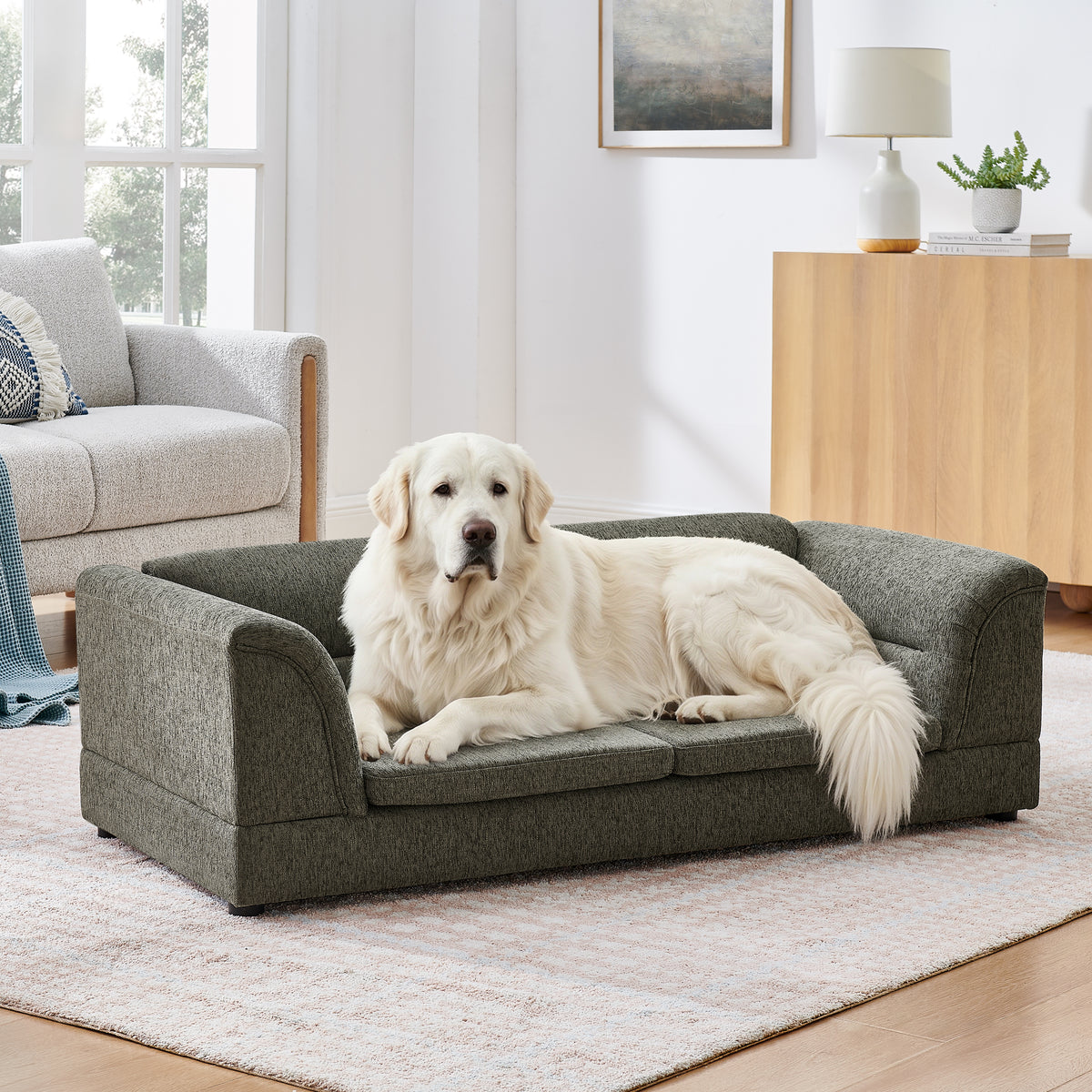 Oversized Pet Sofa with Curved Armrests for Large Dogs – view 13