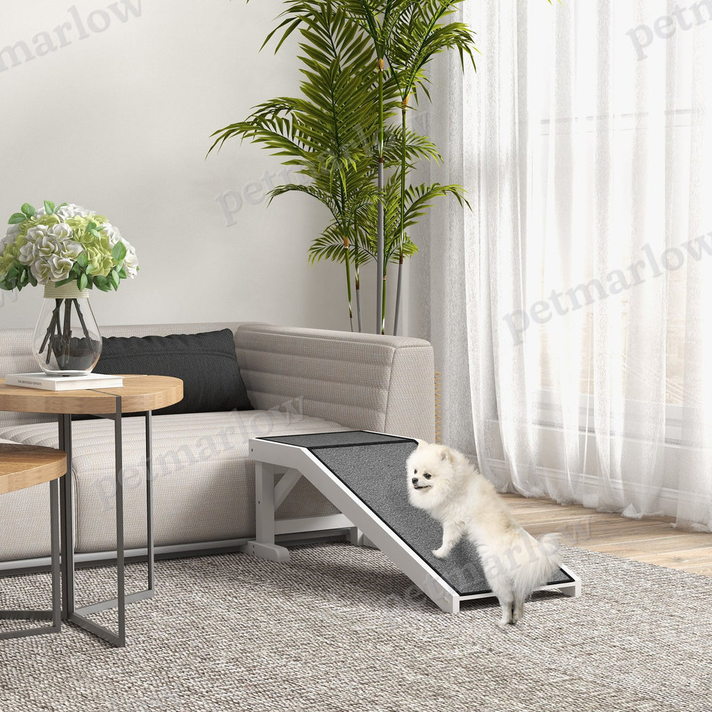 49" Pet Ramp for Dogs & Cats with Non-Slip Carpet, White – view 3