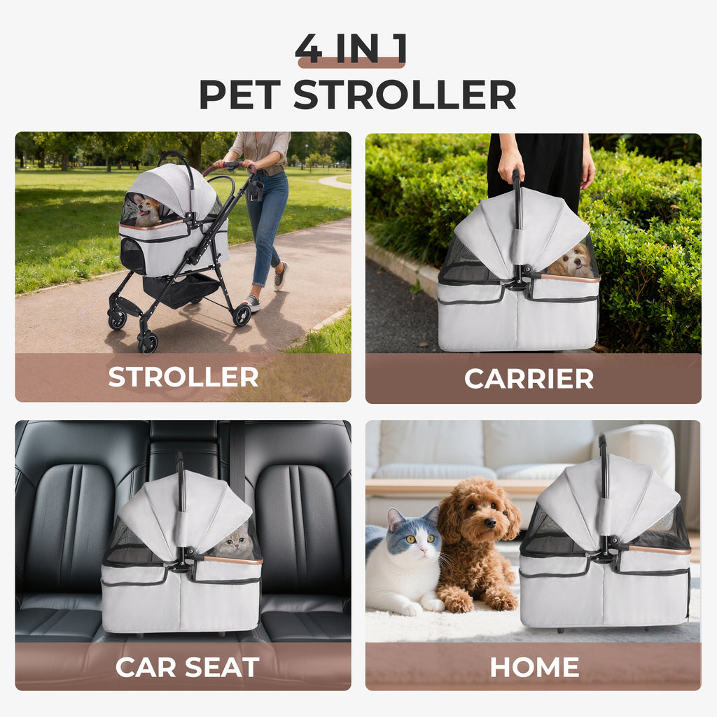 Foldable Pet Stroller For Small Dogs & Cats – view 8