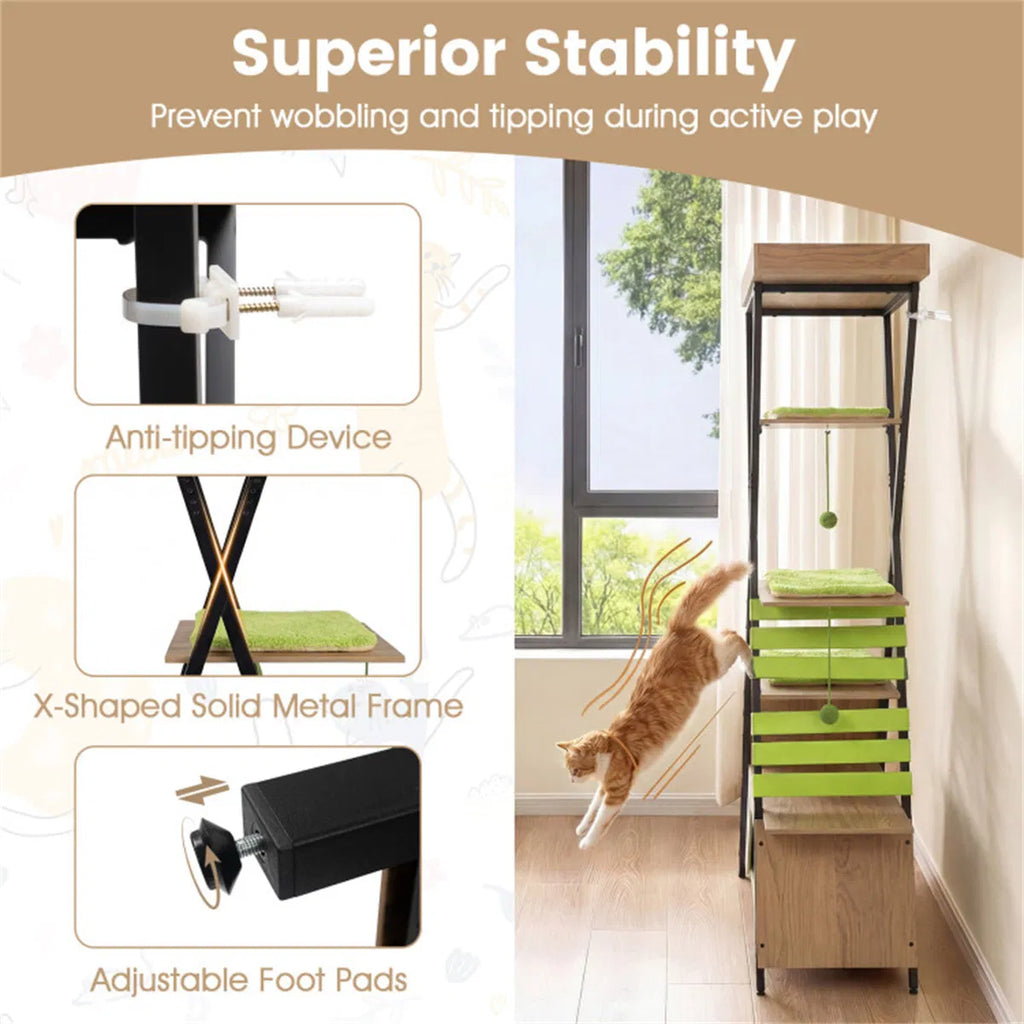 Multi-Level Cat Tree with Condo & Perch for Climbing – view 9