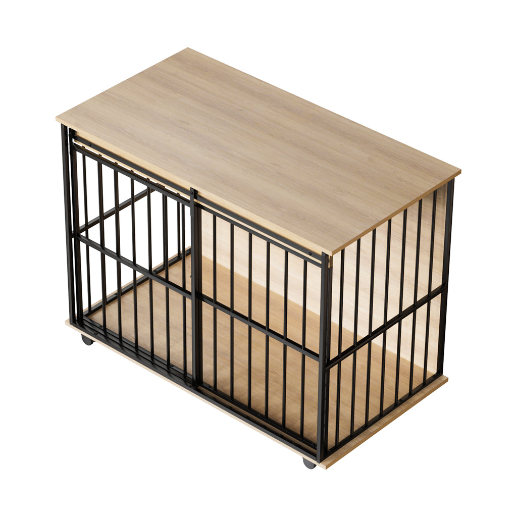 Large Wooden Dog Crate Furniture – view 10