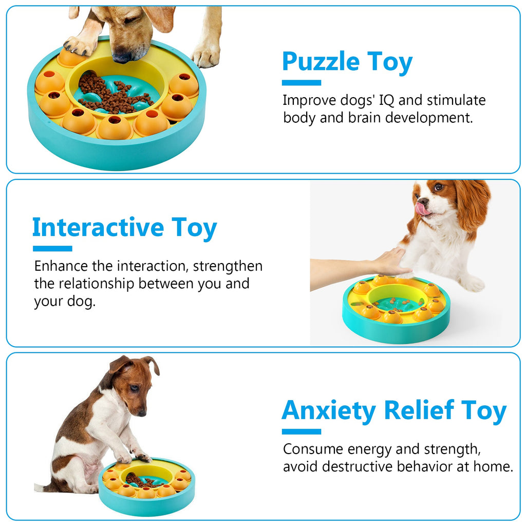 1Pc Dog Puzzle Food Feeder Slow Feeding Bowl Interactive Toy Dog Treat Dispensing Toy For IQ Training Mental Enrichment