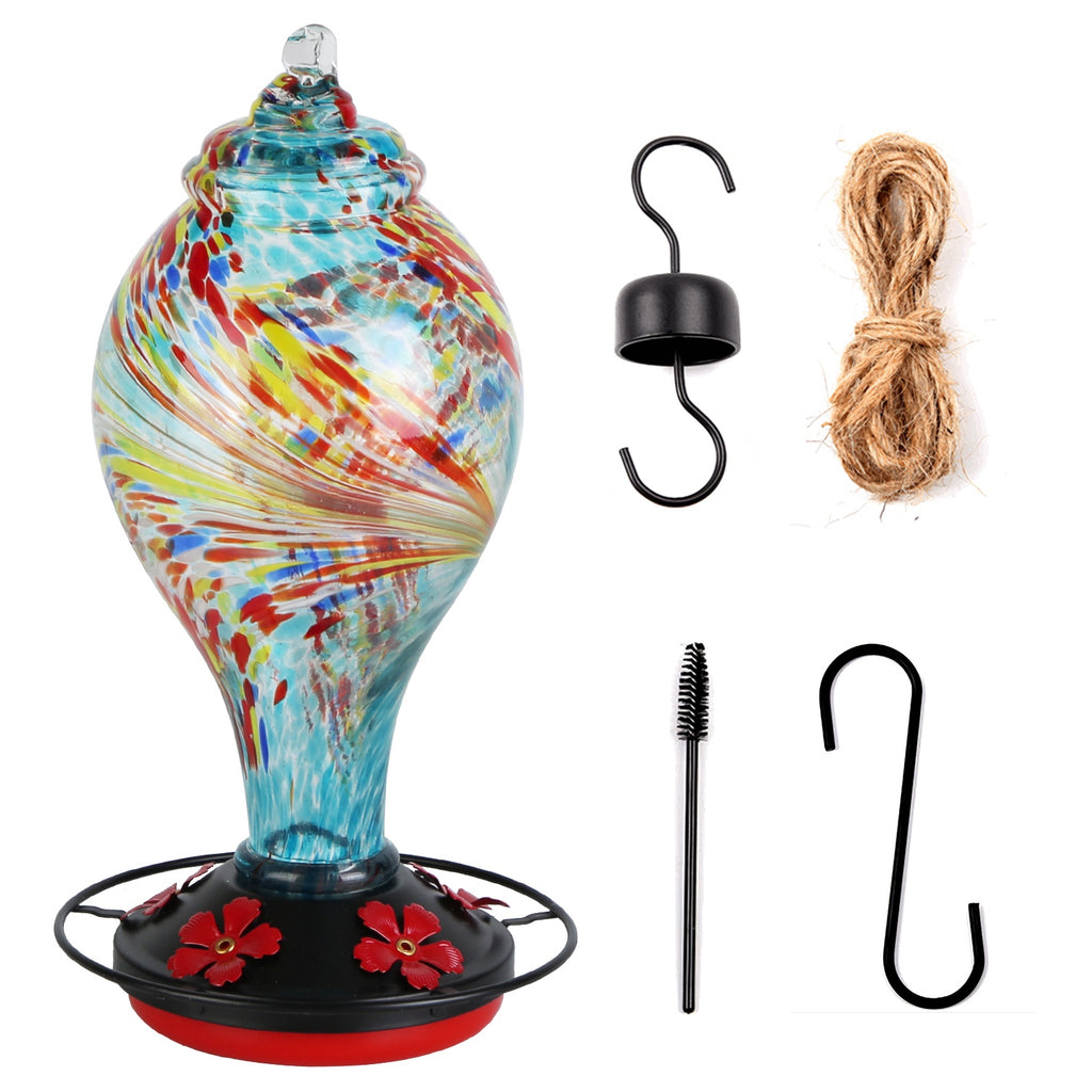Glass Hummingbird Feeder With 5 Feeding Ports and 33oz Capacity – view 15