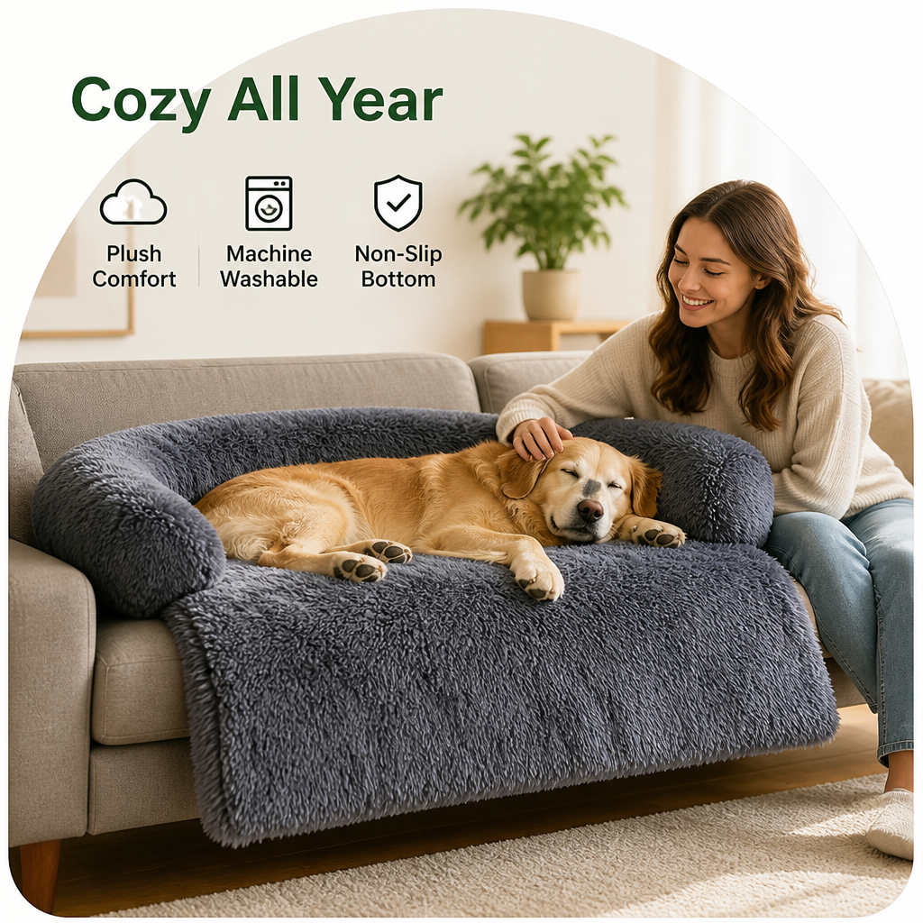 Petmarlow All-Season Fluffy Washable Sofa Bed (Non-Slip Bottom) – view 8