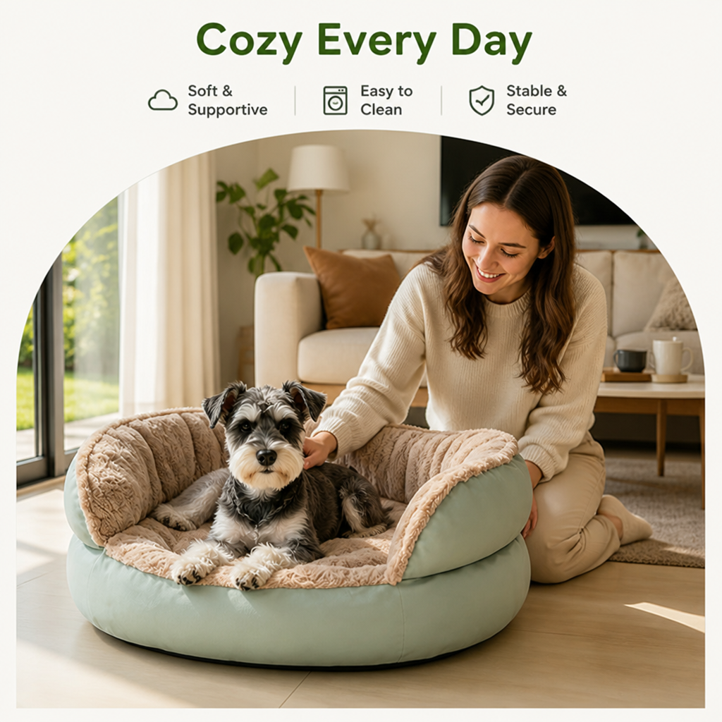 Petmarlow Washable & Non-Slip Round Bolster Dog Bed – view 7