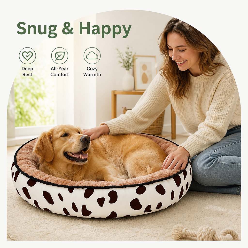 Petmarlow Cozy Plush Polyester & Detachable Cover Pet Bed – view 7