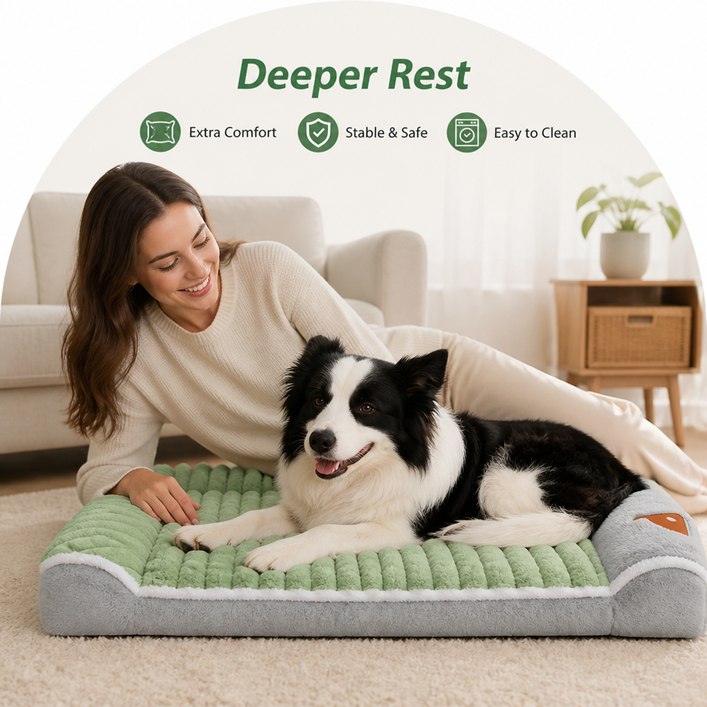 Petmarlow Thickened Pillow & Anti-Skid Dog Bed (Detachable Cover) – view 7