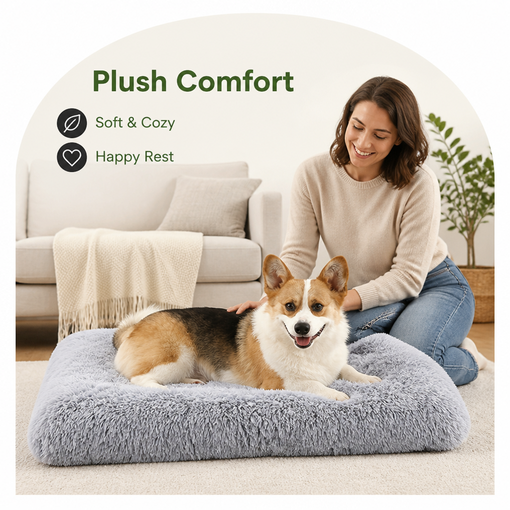 Petmarlow Cozy Plush & Detachable Cover Dog Bed – view 7