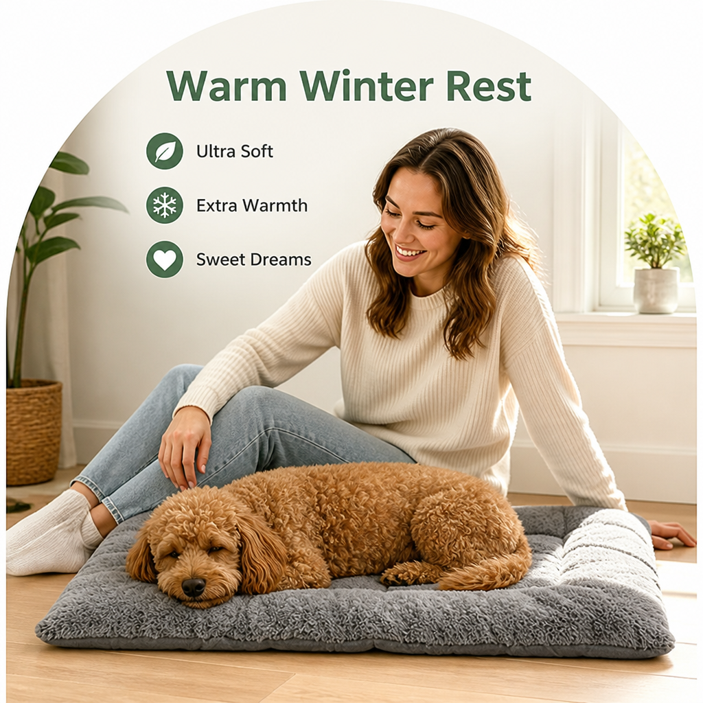 Petmarlow Plush Polyester & Insulated Fill Dog Bed – view 8
