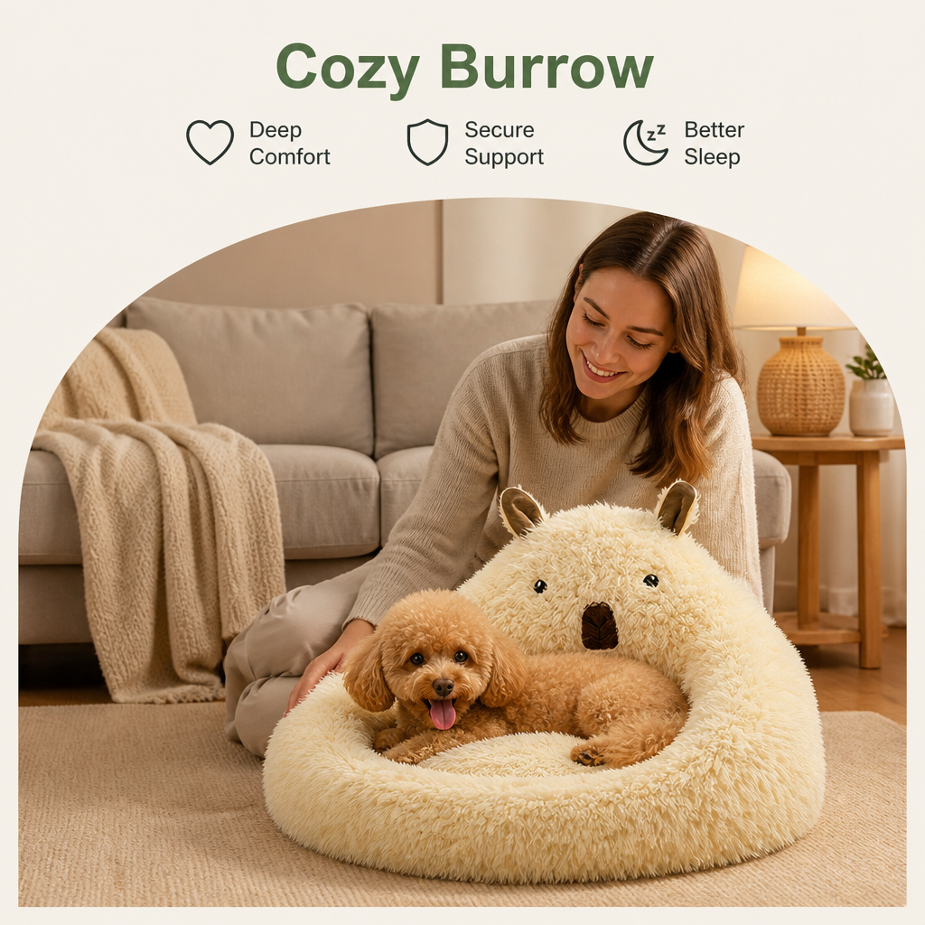 Petmarlow Alpaca Plush High-Rebound Pet Bed – view 7