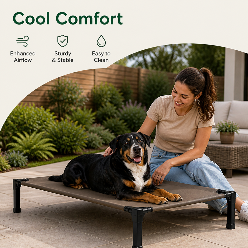 Petmarlow Elevated Washable Breathable Mesh Dog Bed – view 12