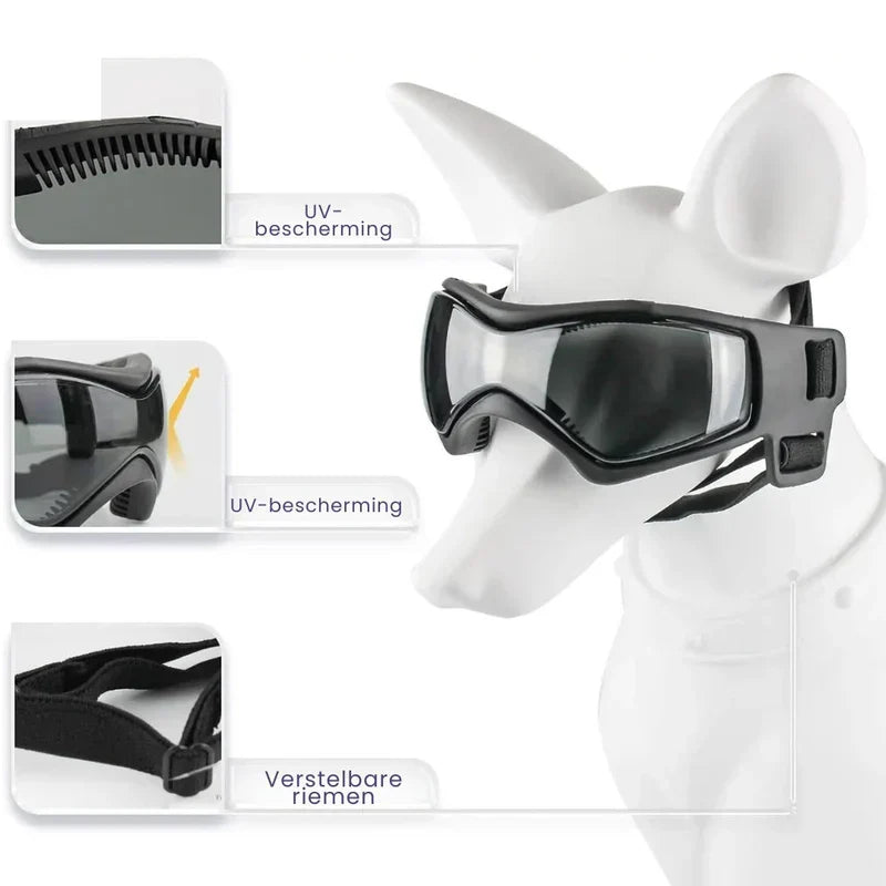 Stylish Dog Helmet with Goggles – view 9