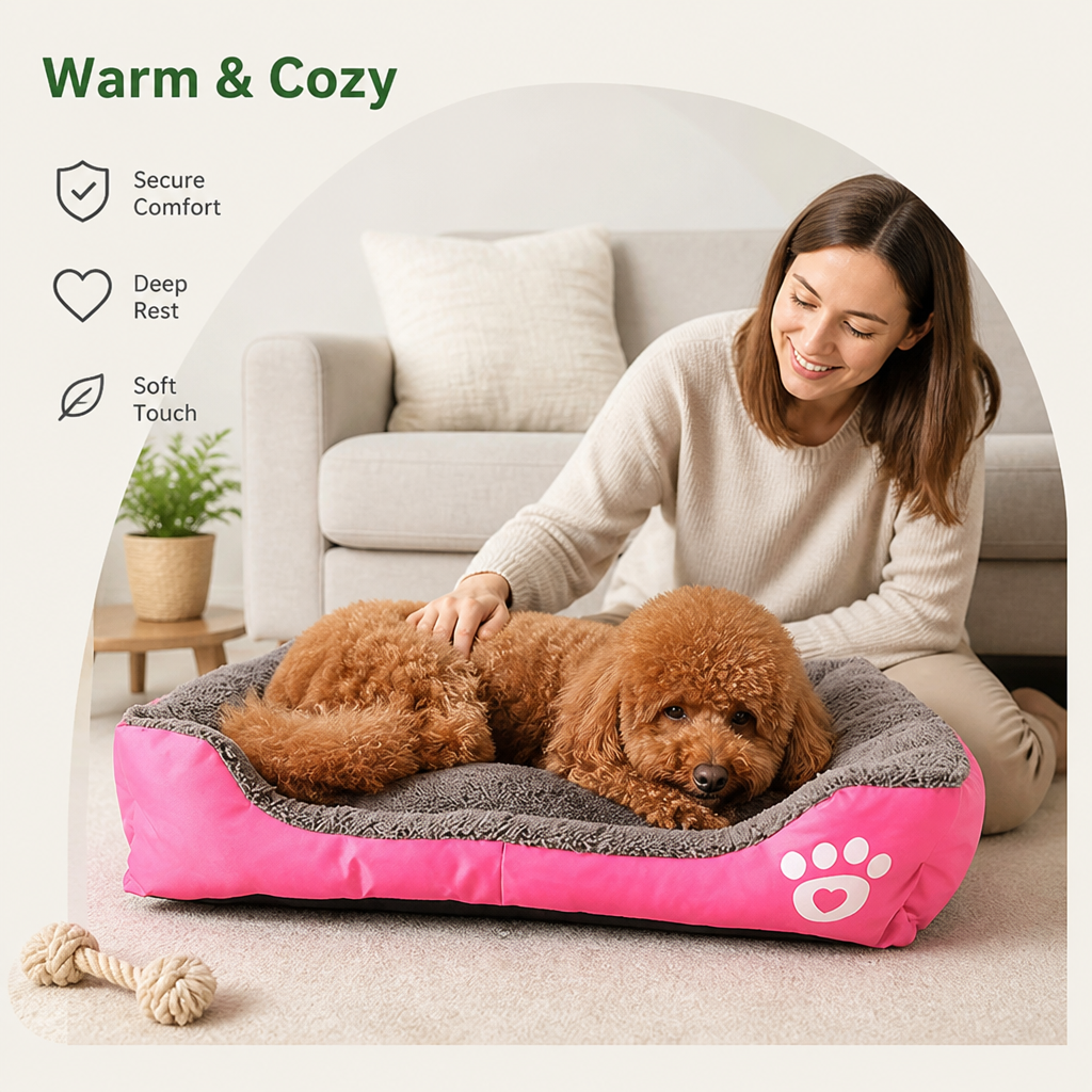 Petmarlow Warm Plush & Washable Dog Bed – view 12