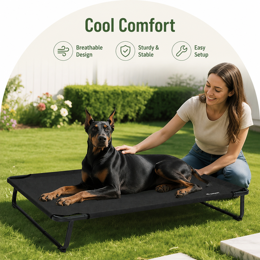 Petmarlow Elevated Iron Frame & Breathable Dog Bed (No Filler) – view 7