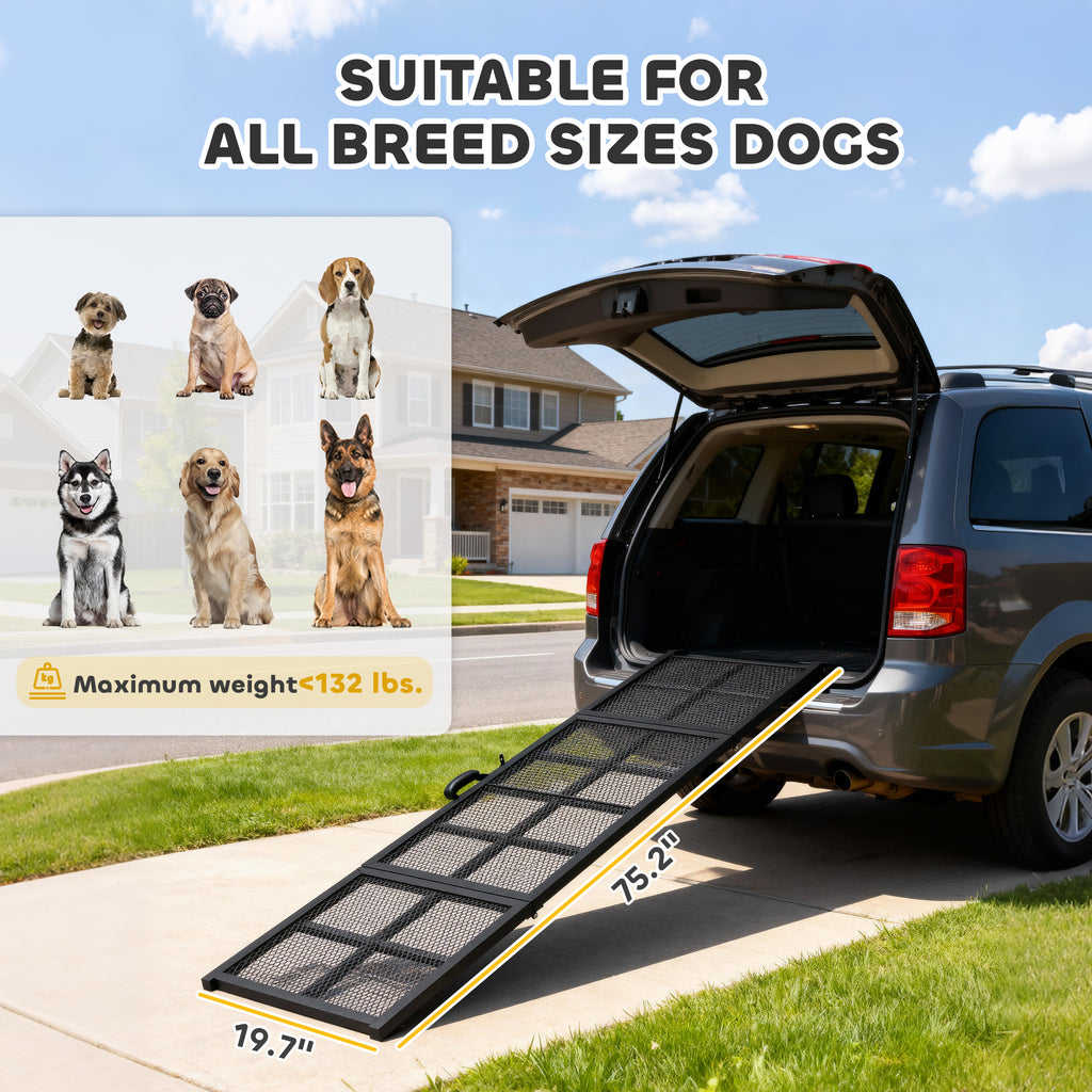 Dog Car Ramp, 75" x 20" Folding Portable Ramp – view 7