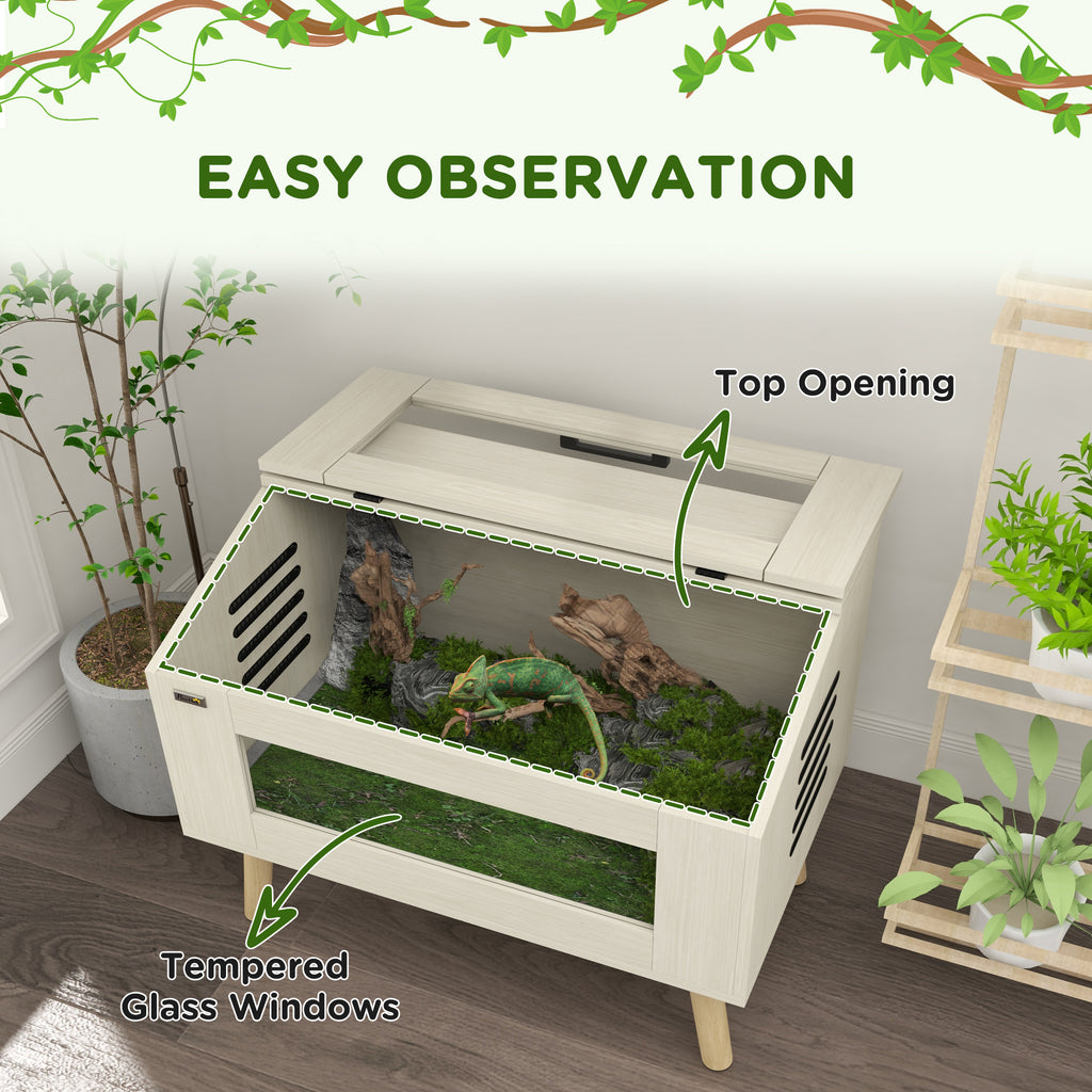 30 Gallon Reptile Tank with Open Top and Glass Windows – view 9
